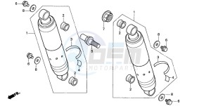 VT750C2 drawing REAR CUSHION