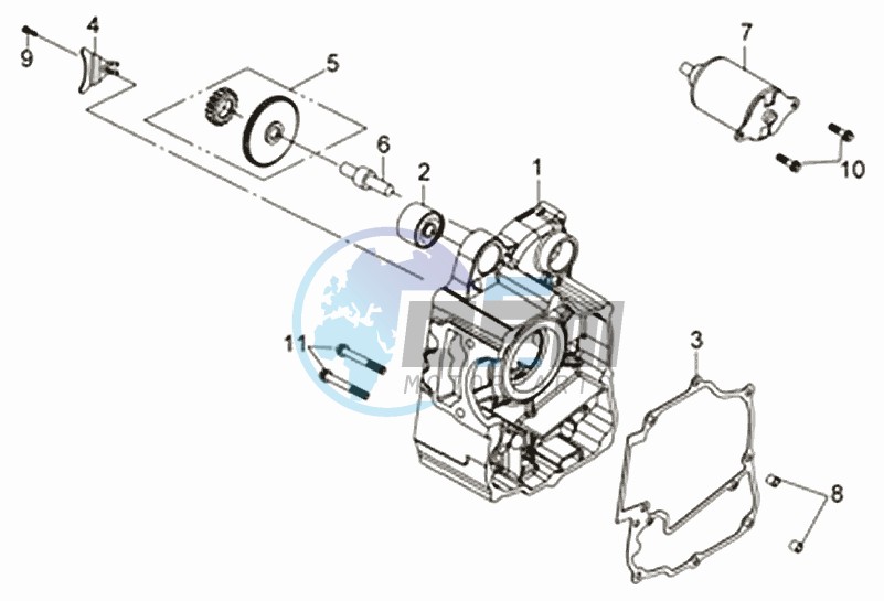 CRANKCASE RIGHT / STARTER