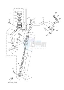 MTN250 MTN-250 MT-250 (B046) drawing REAR MASTER CYLINDER