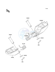 KX85 / KX85 II KX85B6F EU drawing Footrests