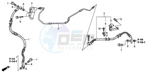 FES150 125 PANTHEON drawing REAR BRAKE PIPE (FES125)(FES150)