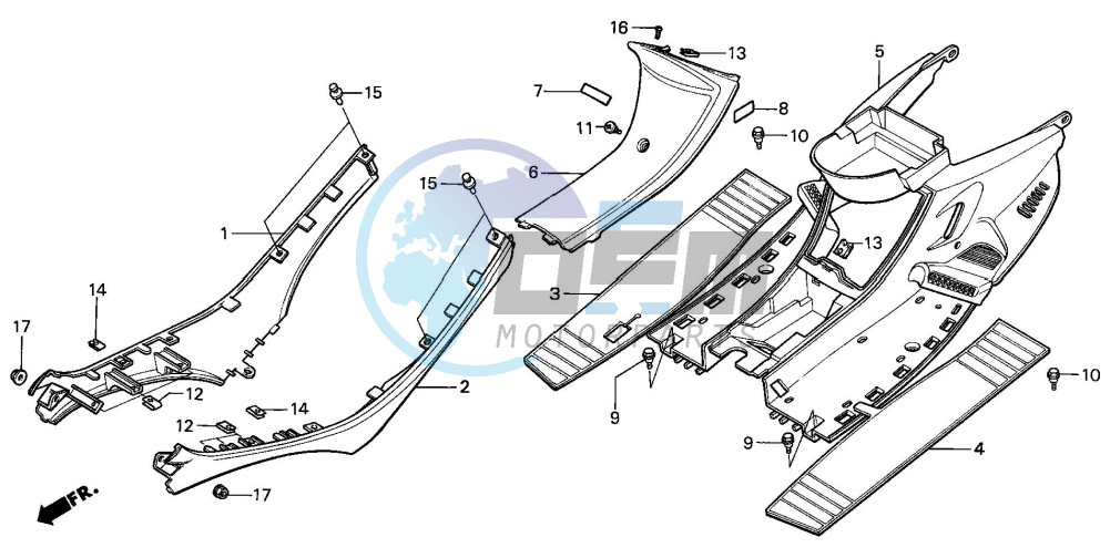 SIDE RAIL/FLOOR PANEL (CH125J/L/M/N/P/R)