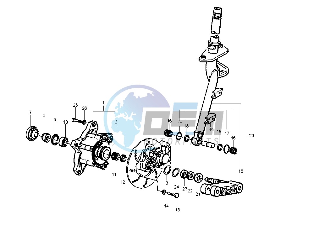 Front shock suspension MY00-01