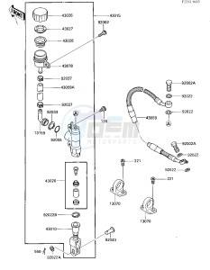 KX 125 E [KX125] (E2) [KX125] drawing REAR MASTER CYLINDER