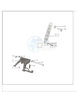 KISBEE 50 N drawing SUSPENSION AND STAND