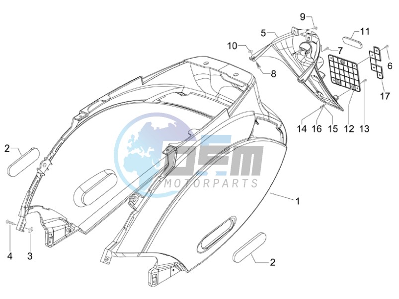 Rear cover - Splash guard