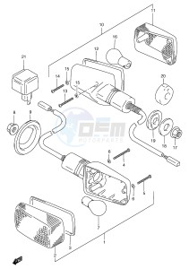 GSF1200 (E2) Bandit drawing TURNSIGNAL LAMP