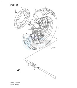 VL800 drawing FRONT WHEEL (VL800L1 E24)