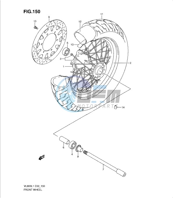 FRONT WHEEL (VL800L1 E24)