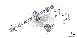 CRF450RD CRF450R Europe Direct - (ED) drawing KICK STARTER SPINDLE