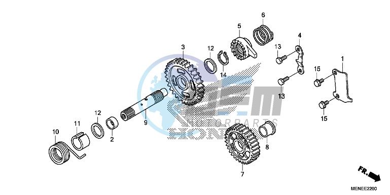 KICK STARTER SPINDLE