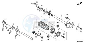 CBR600FB drawing GEARSHIFT DRUM