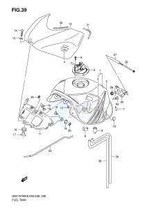 GSX-R750 (E3-E28) drawing FUEL TANK (MODEL K6)