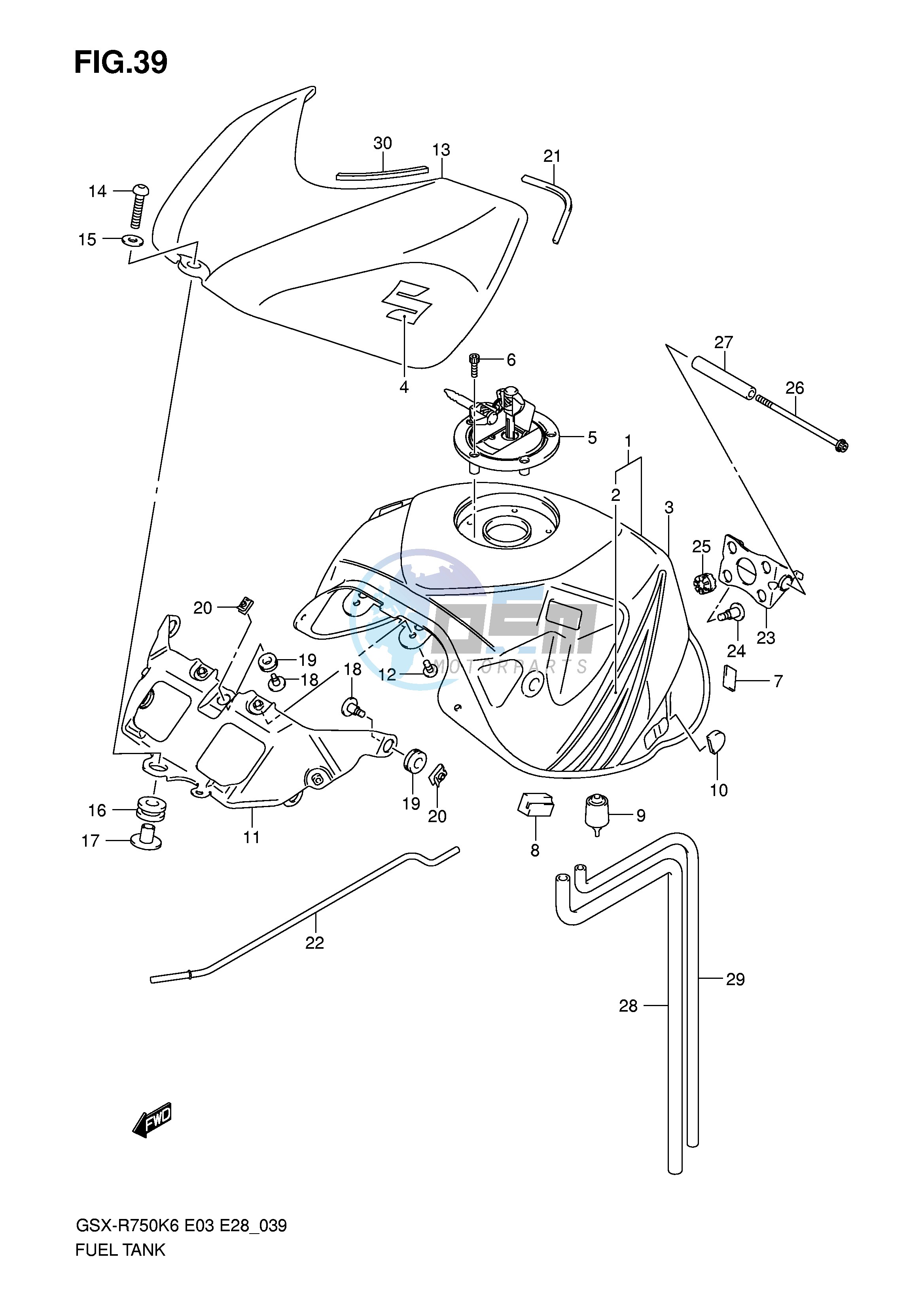 FUEL TANK (MODEL K6)