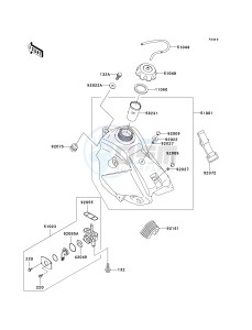 KX 65 A (A6) A6 drawing FUEL TANK