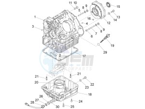 California 1400 Corazzieri 1380 drawing Crankcases I