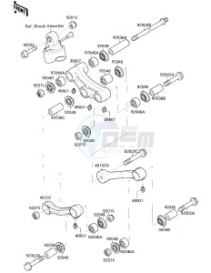 ZX 750 F [NINJA 750R] (F1-F3) [NINJA 750R] drawing REAR SUSPENSION