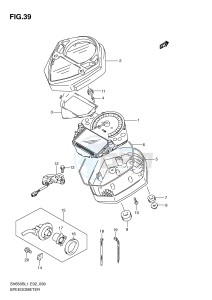 SV650S (E2) drawing SPEEDOMETER (SV650SL1 E24)