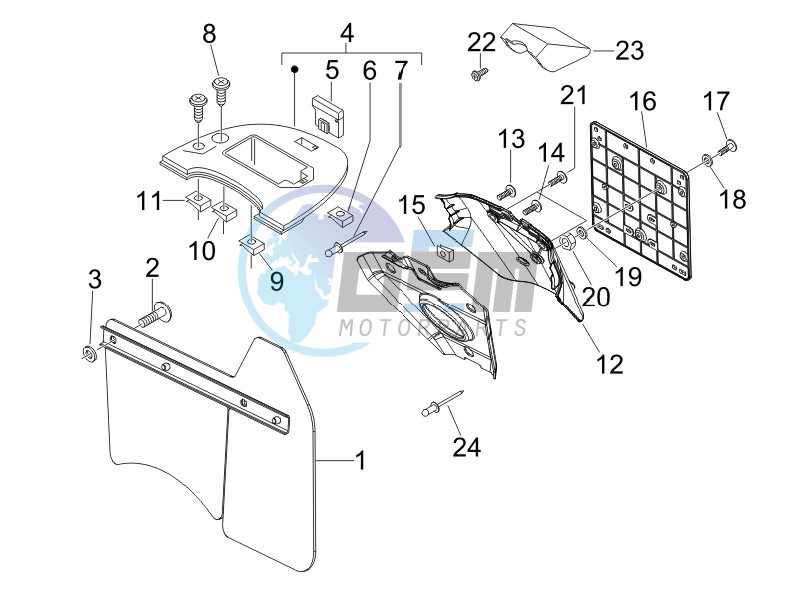 Rear cover - Splash guard