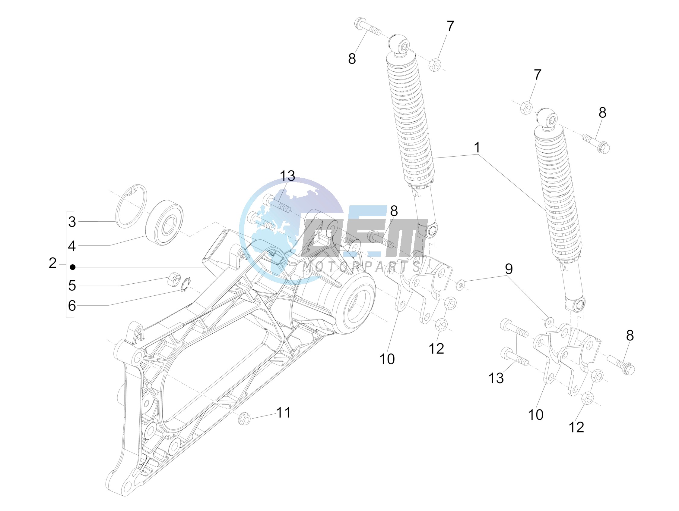 Rear suspension - Shock absorber/s