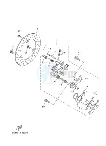 MW125A TRICITY 125 ABS (2CM2 2CMC) drawing REAR BRAKE CALIPER