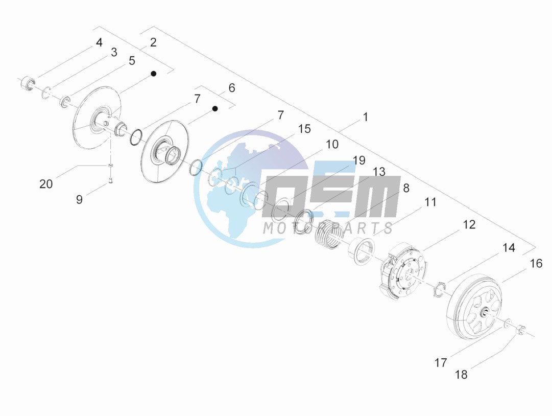 Driven pulley