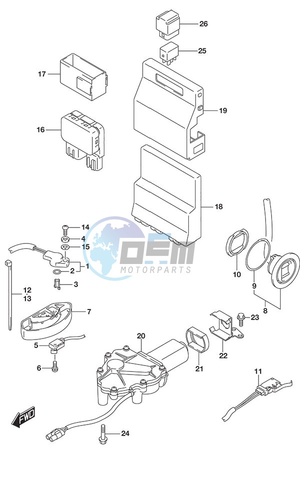 PTT Switch/Engine Control Unit (Model: TG/ZG)