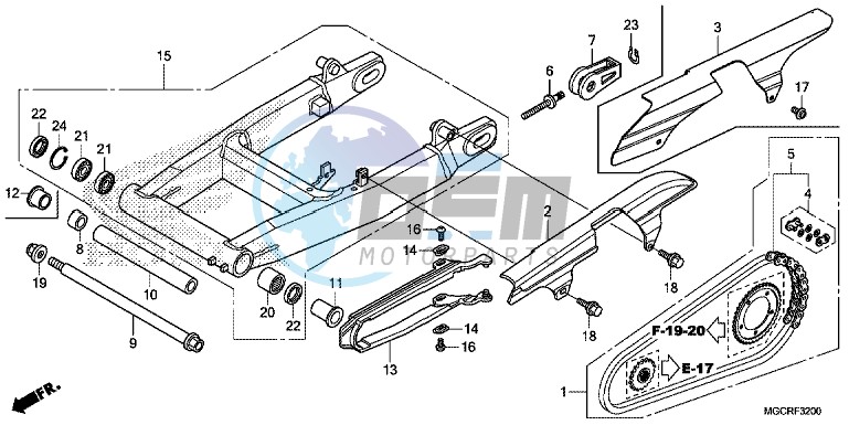 SWINGARM (CB1100CA/CAD/TA/TAD)