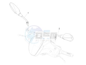 Medley 125 4T ie ABS E4 (EMEA) drawing Driving mirror/s