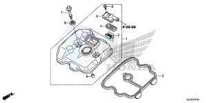 CRF250MF CRF250M UK - (E) drawing CYLINDER HEAD COVER