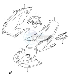 DL1000 (E2) V-Strom drawing SIDE COWLING (MODEL K3)