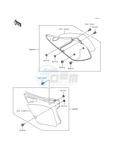 KX 250 J [KX250] (J1) [KX250] drawing SIDE COVER