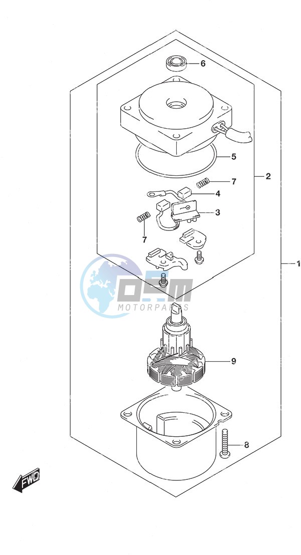 PTT Motor w/Power Tilt