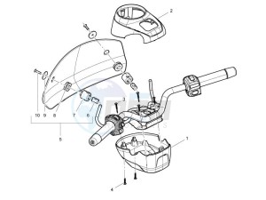 GTV 300 4T 4V ie Touring (NAFTA, APAC) (CN, USA) drawing Handlebars coverages