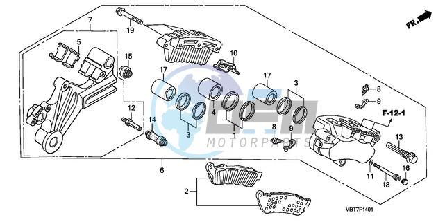 REAR BRAKE CALIPER (XL1000VA)