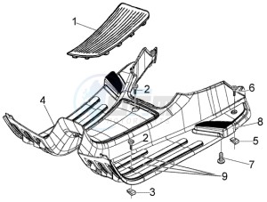 LX 150 USA drawing Foot board - rubber mats