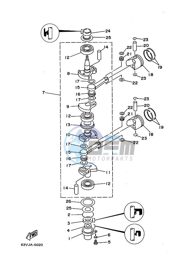 CRANKSHAFT--PISTON