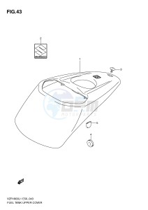 VZR1800 (E50) INTRUDER drawing FUEL TANK UPPER COVER