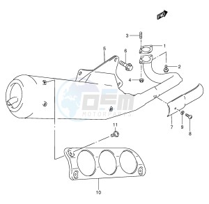 AE50 (E28) drawing MUFFLER (AE50L M N P)