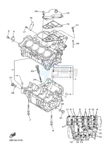 XJ6SA 600 DIVERSION (S-TYPE, ABS) (36DC) drawing CRANKCASE