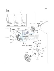 KVF 750 B (BRUTE FORCE 750 4X4I) (B6F-B7FA) B7FA drawing DRIVE CONVERTER