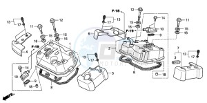 VT750C drawing CYLINDER HEAD COVER