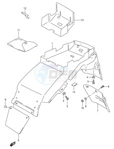 RF900R (E2) drawing REAR FENDER (MODEL R S)