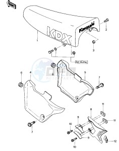 KDX 400 A [KDX400] (A1-A2) [KDX400] drawing SEAT_SIDE COVERS_CHAIN COVER