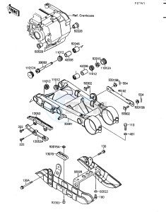 KSF 250 A [MOJAVE 250] (A8-A9) [MOJAVE 250] drawing SWINGARM