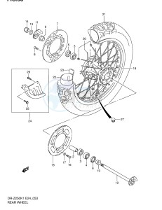 DR-Z250 (E24) drawing REAR WHEEL