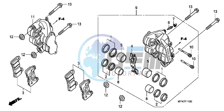 FRONT BRAKE CALIPER (CB1000R)