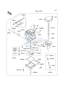 KSF 250 A [MOJAVE 250] (A15-A18) [MOJAVE 250] drawing CARBURETOR -- KSF250-A15_A16- -