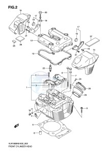 VLR1800 (E2) drawing FRONT CYLINDER HEAD