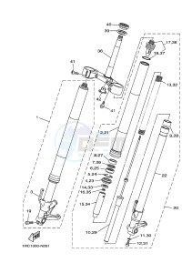 MT09 900 (1RC9) drawing FRONT FORK